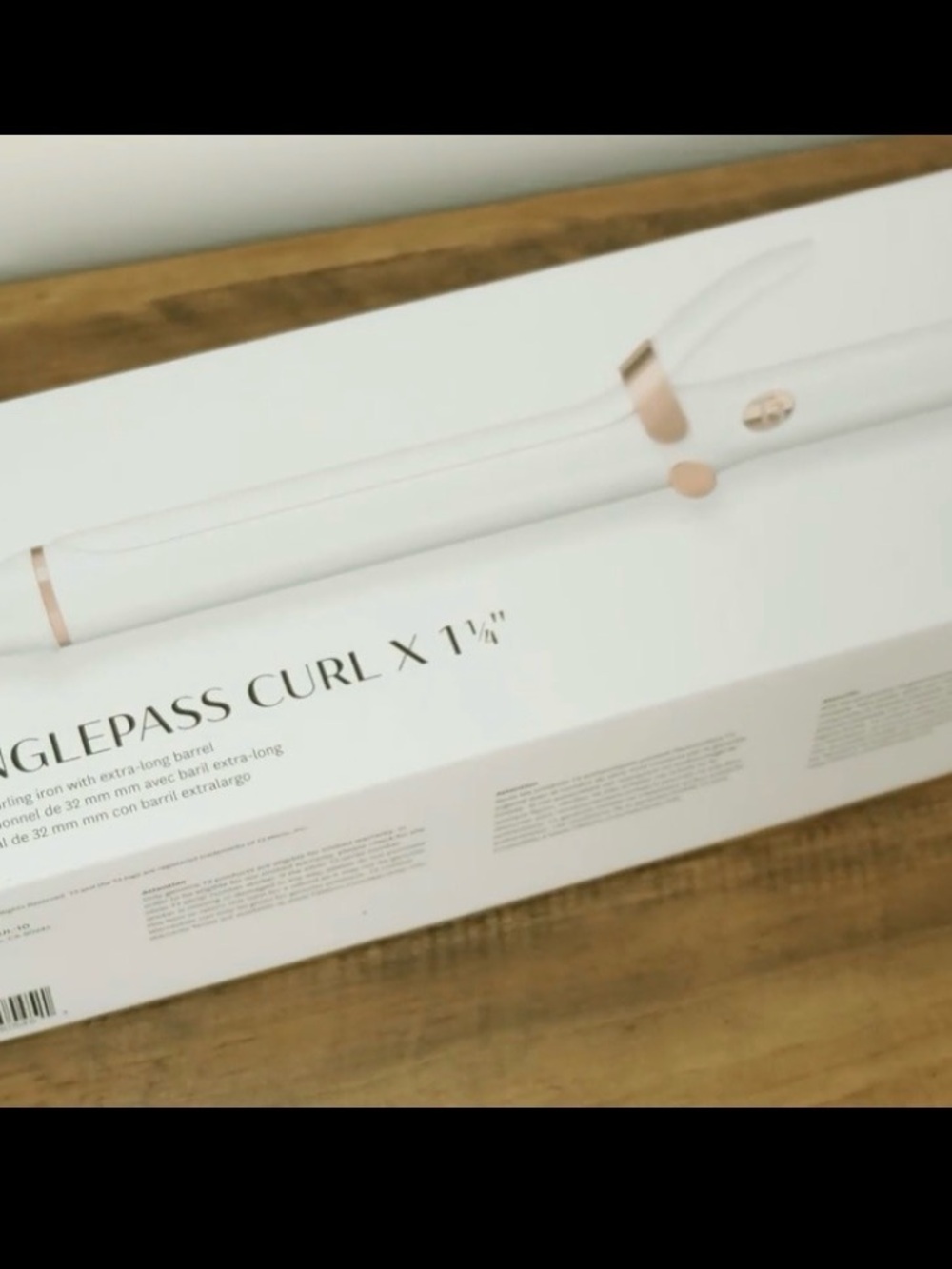 T3 1¼" Curling Iron in White with Rose Gold Accents